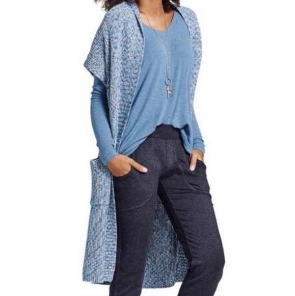 cabi Duster Cardigan Women's Size Small Vest Love Carol Collection Blue Sweater - Picture 8 of 8